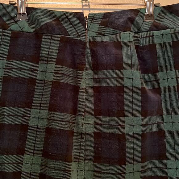 Talbots Women's Green Plaid Zipper Closure Straight Hem Pencil Skirt Size 6 - Picture 5 of 7